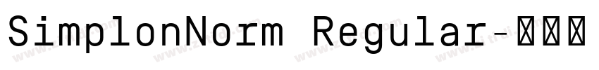 SimplonNorm Regular字体转换
